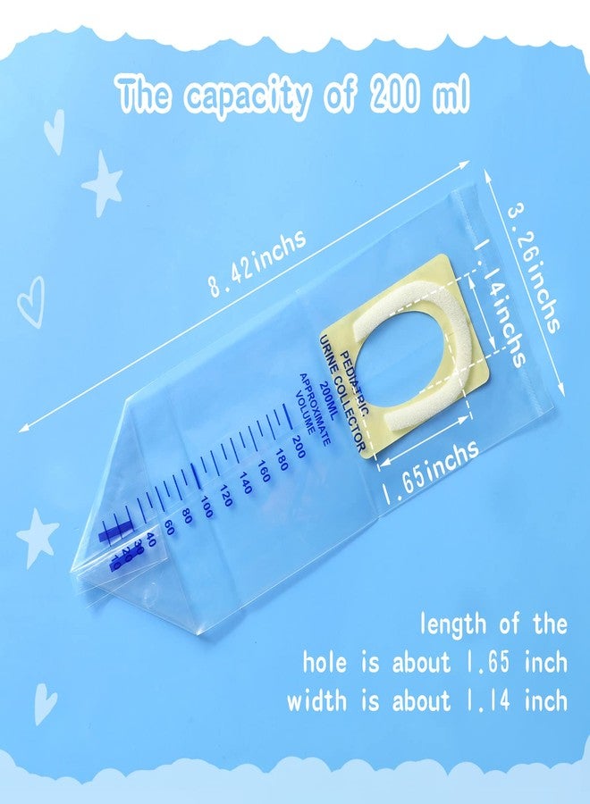 Sosation 20 Pcs Pediatric Urine Bag Collectors Clear Urine Catcher Pouch Individual Pee Bags Disposable Pediatric Collectors Adhesive Surface Spill Proof Baby Pee Bag for Kids Collection - Image 3